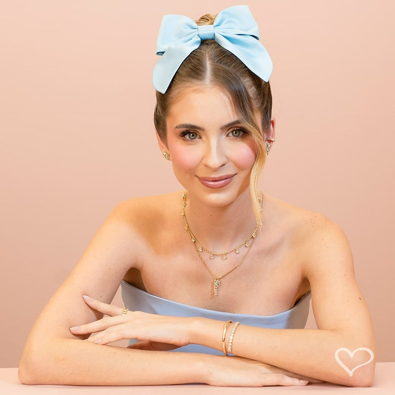 Colar Dream Princess Zircônia Acqua Folheado a Ouro 18k - Piuka