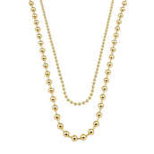 Colar Duplo Mari Bolinhas Folheado a Ouro 18k - Piuka