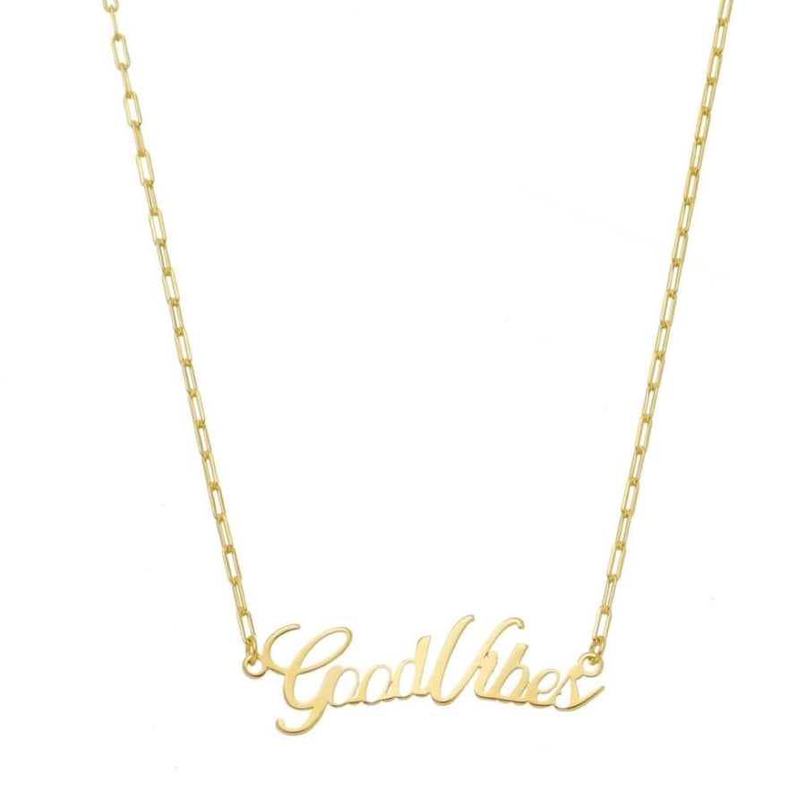 Colar Feminino Good Vibes Folheado à Ouro 18k - Piuka