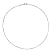 Colar Feminino Riviera Eugene 38 cm Zircônias Prata 925 Banhado em Ródio Branco - Piuka