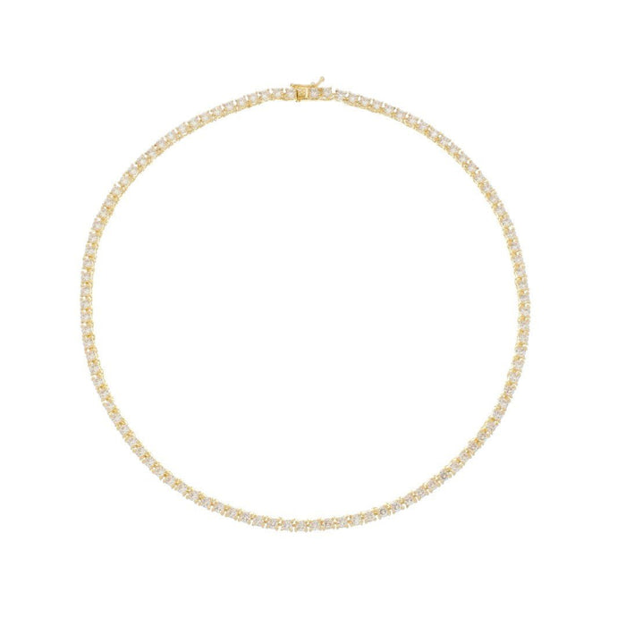 Colar Feminino Riviera Megan 45 cm Zircônias Folheada a Ouro 18k