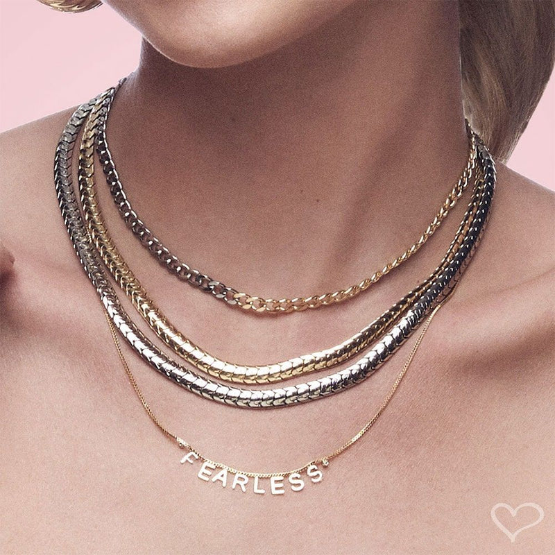 Colar Feminino Taylor Fearless Folheado a Ouro 18k - Piuka