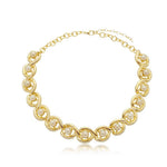 Colar Helena Elos e Pérolas Dourado - Piuka