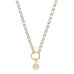 Colar Helena Zircônia Folheado em Ródio Branco e Folheado a Ouro 18k - Piuka