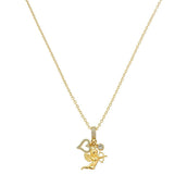 Colar Larissa Penca Cupido Zircônias Folheado a Ouro 18k - Piuka