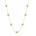 Colar Longo Estela Esferas Folheado a Ouro 18k - Piuka
