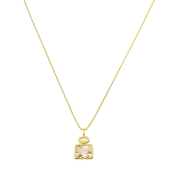 Colar Longo Helena Zircônia Folheado a Ouro 18k
