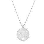 Colar Longo Medalha Ho’oponopono Folheado em Ródio Branco - Piuka