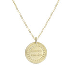 Colar Longo Medalha Vintage com Calma e com Alma Folheado a Ouro 18k - Piuka