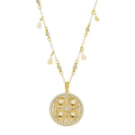 Colar Luck Medalha Trevo de Quatro Folhas Zircônias Folheado a Ouro 18k - Piuka