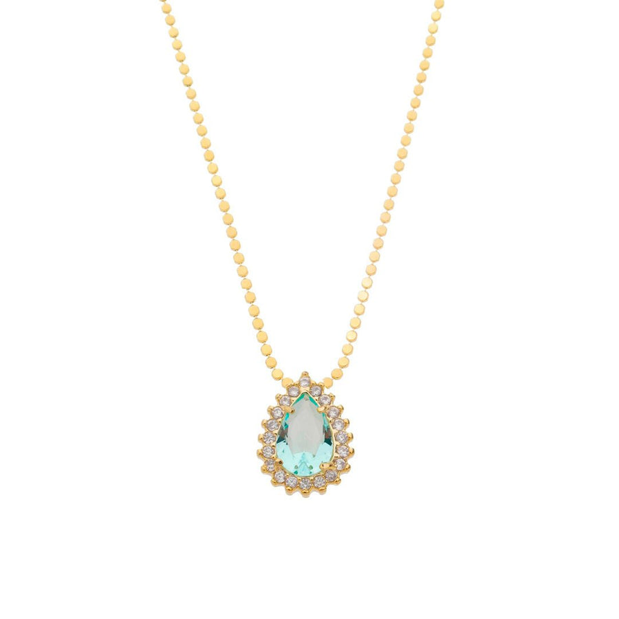 Colar Maria Fernanda Gota Zircônia Acqua Folheado a Ouro 18k - Piuka