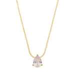 Colar Maria Sophia Gota Zircônia Cristal Folheado a Ouro 18k - Piuka