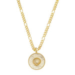 Colar Medalha Concha Mar Doce Lar Folheado a Ouro 18k - Piuka