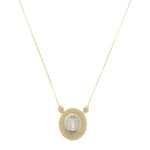 Colar Medalha Nossa Senhora Aparecida Zircônias Folheado a Ouro 18k - Piuka