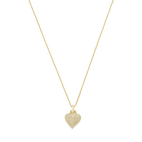 Colar Mia Pingente Coração Zircônias Folheado a Ouro 18k - Piuka