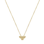 Colar Mini Espiríto Santo Zircônias Folheado a Ouro 18k - Piuka