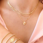 Colar Mini Medalha Espírito Santo Folheado à Ouro 18k - Piuka