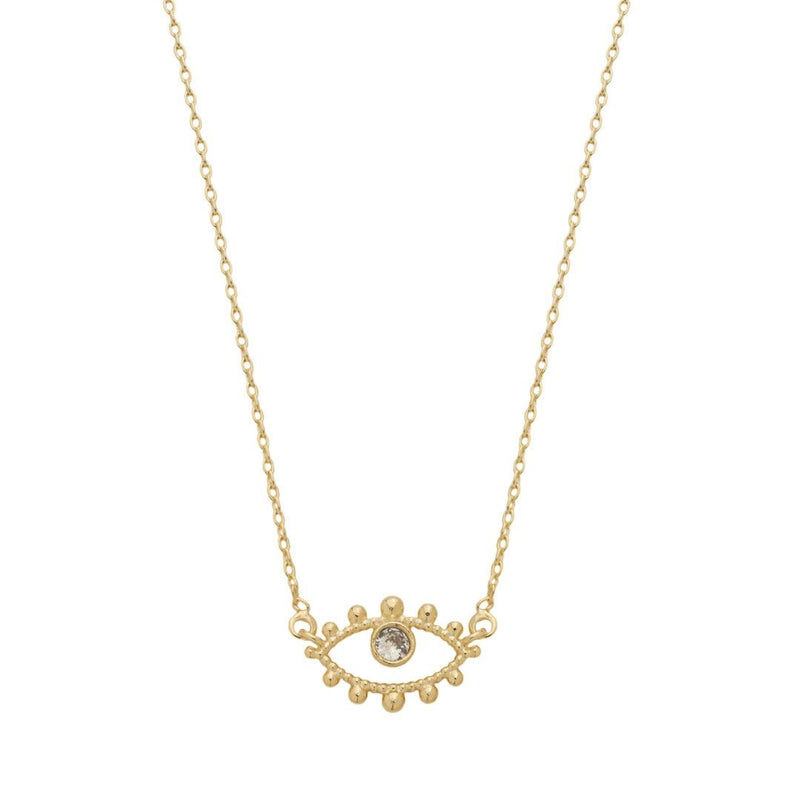 Colar Olho Grego Atena Folheado a Ouro 18k - Piuka