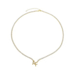 Colar Personalizado Inicial Riviera Folheado a Ouro 18k - Piuka