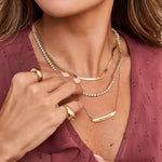 Colar Personalizado Nome Canoa Lisa Folheado a Ouro 18k - Piuka