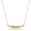 Colar Personalizado Nome Canoa Lisa Folheado a Ouro 18k - Piuka