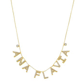 Colar Personalizado Nome Cravejado Ponto de Luz Zircônias Folheado a Ouro 18k - Piuka