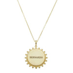 Colar Personalizado Nome Medalha Vintage Folheado a Ouro 18k - Piuka