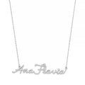 Colar Personalizado Nome Moissanite Prata 925 - Piuka