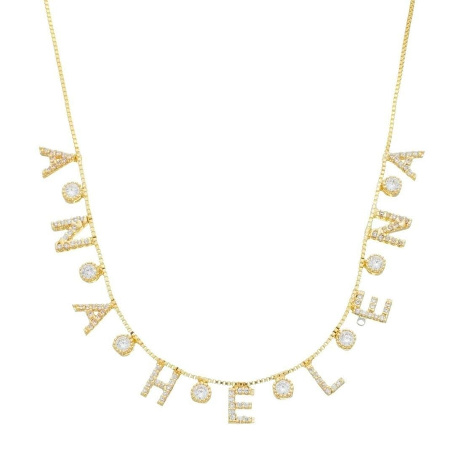 Colar Personalizado Nome Ponto de Luz Folheado a Ouro 18k - Piuka