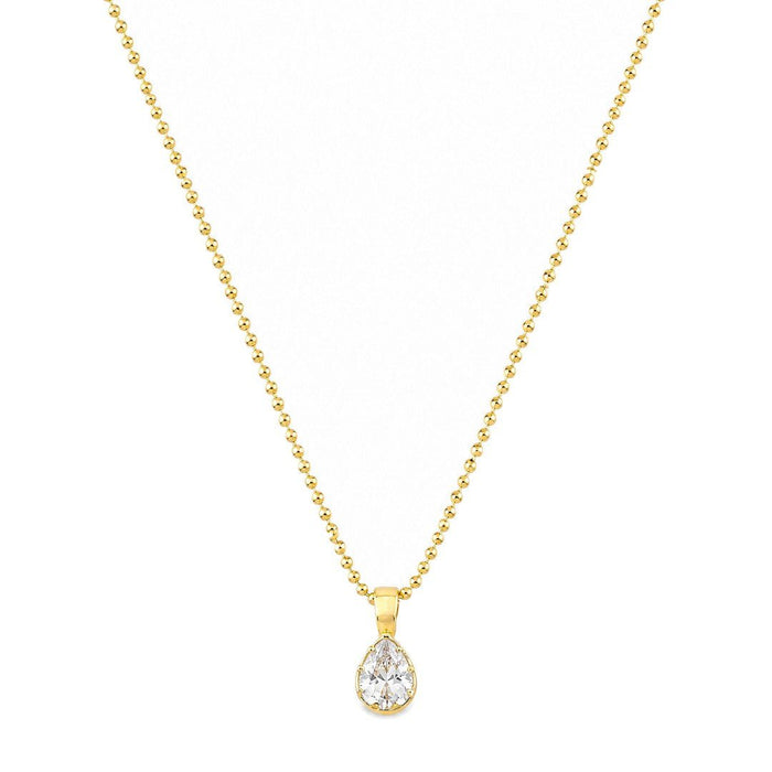 Colar Piuka Lalá Gota Zircônia Folheado a Ouro 18k
