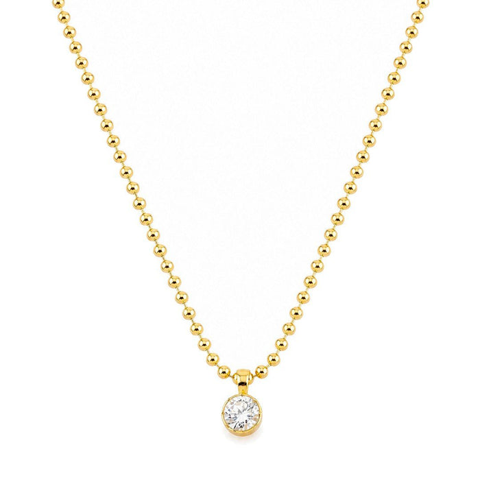Colar Piuka Lalá Ponto de Luz Zircônia Folheado a Ouro 18k