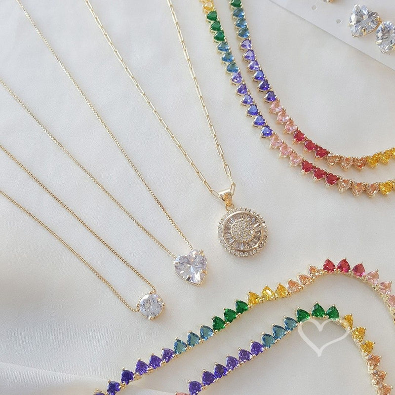 Colar Ponto de Luz Lavínia Zircônia Folheado a Ouro 18k - Piuka