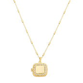 Colar Relicário Memorie Zircônia Folheado a Ouro 18k - Piuka