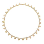 Colar Riviera Elisa Coração Zircônia Folheado a Ouro 18k - Piuka