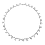 Colar Riviera Elisa Coração Zircônia Folheado em Ródio Branco - Piuka