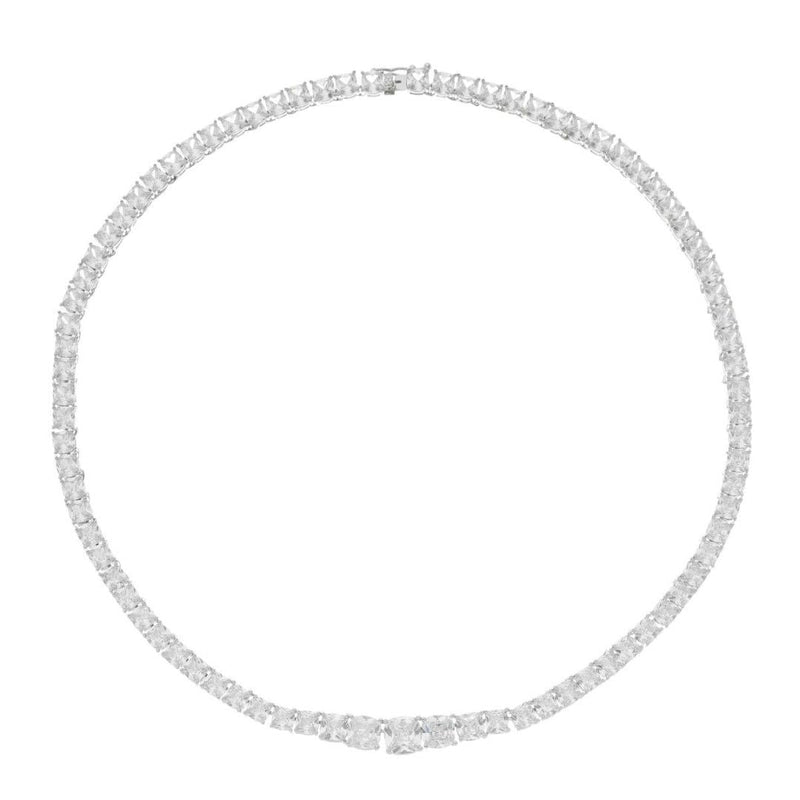 Colar Riviera Elizabeth Zircônias Folheado em Ródio Branco Piuka - Piuka