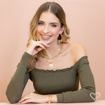 Colar Silvia Medalha Borboleta o que Não Te Desafia Não Te Transforma Folheado a Ouro 18k - Piuka