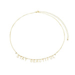 Colar Stay Beautiful Zircônia Folheado a Ouro 18k - Piuka