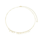 Colar Stay Beautiful Zircônia Folheado a Ouro 18k - Piuka