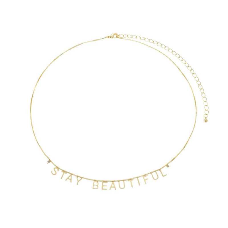 Colar Stay Beautiful Zircônia Folheado a Ouro 18k - Piuka