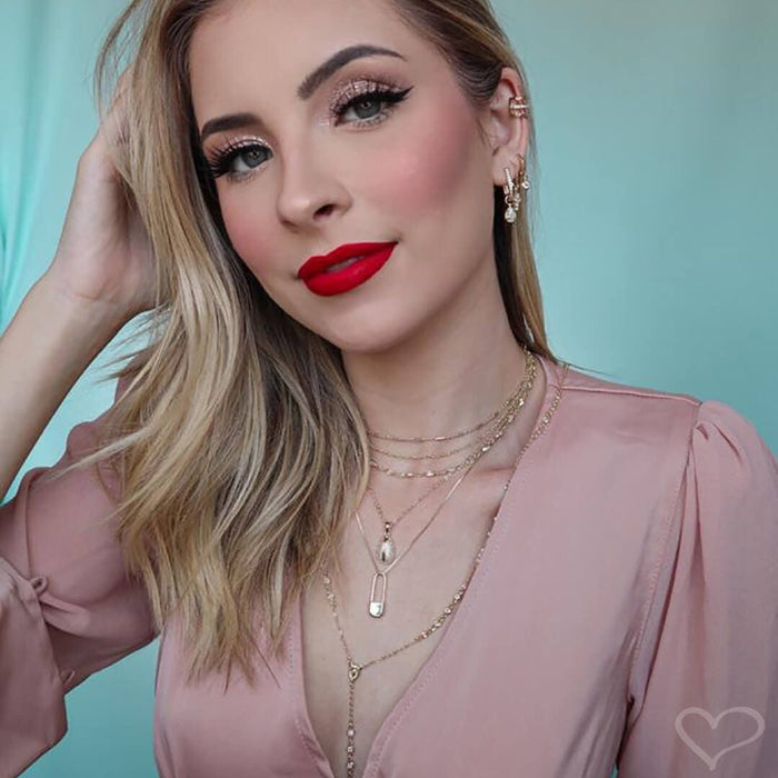 Colar Terço Celestial Zircônia Folheado a Ouro 18k