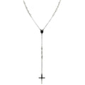 Colar Terço Celestial Zircônia Folheado em Ródio Branco Piuka - Piuka