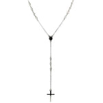 Colar Terço Celestial Zircônia Folheado em Ródio Branco Piuka - Piuka