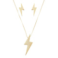 Conjunto Colar e Brinco Lp Raio Folheado a Ouro 18k - Piuka