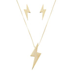 Conjunto Colar e Brinco Lp Raio Folheado a Ouro 18k - Piuka