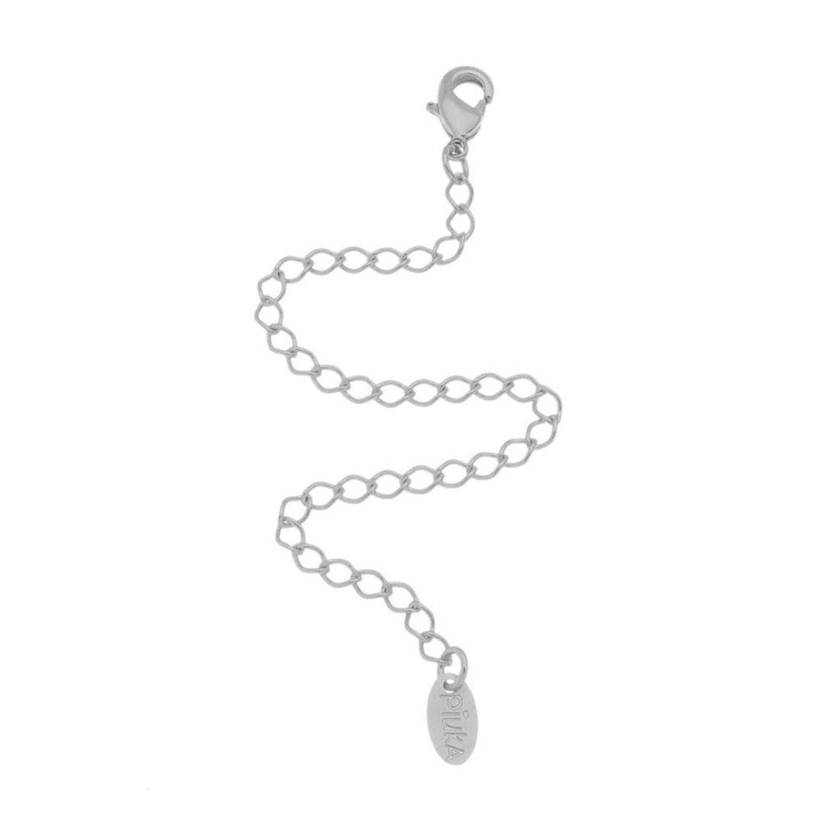 Extensor de Corrente Piuka Folheado em Ródio Branco - Piuka
