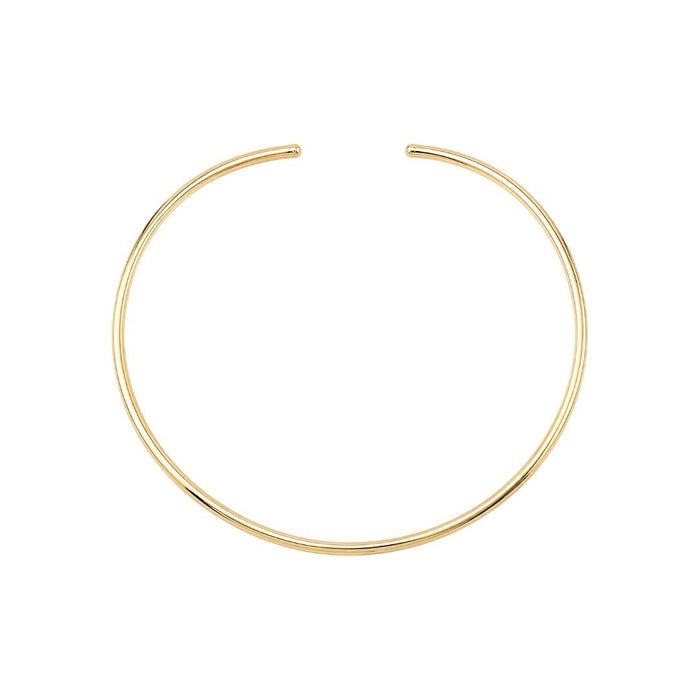 Gargantilha Tubo Fina Fabi 3mm Folheada a Ouro 18k