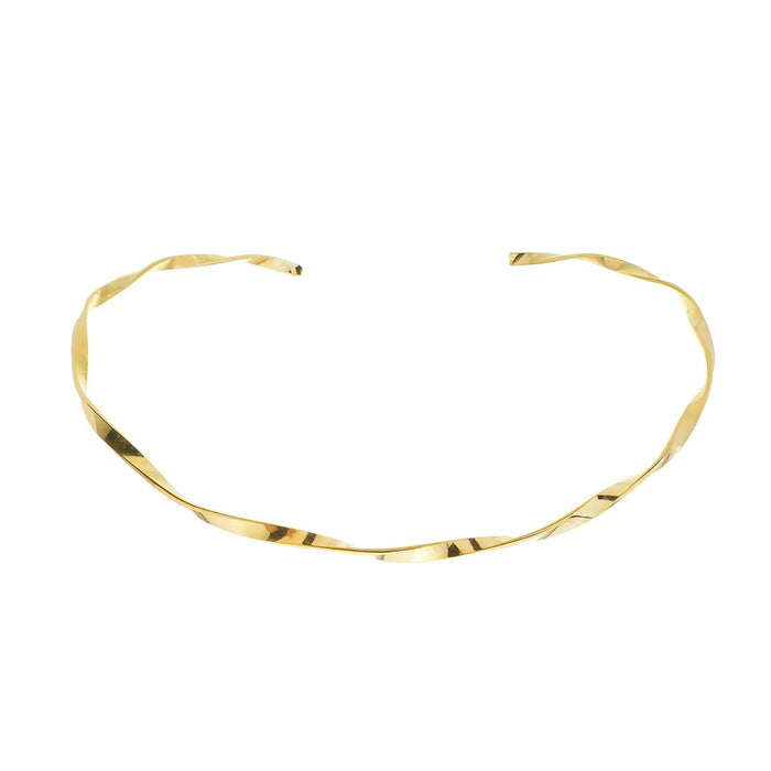 Gargantilha Vicky Torcida Folheada a Ouro 18k