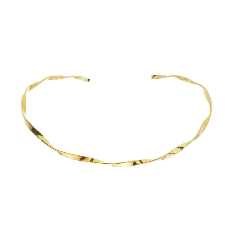 Gargantilha Vicky Torcida Folheada a Ouro 18k - Piuka