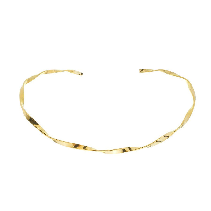 Gargantilha Vicky Torcida Folheada a Ouro 18k - Piuka